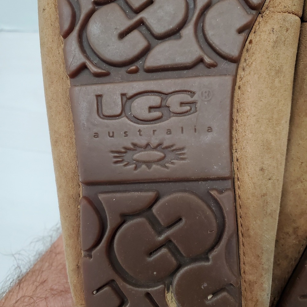 UGG Australia Ansley Moccasin Slippers Womens Size 7 Suede Leather Lined Loafers - Picture 16 of 16